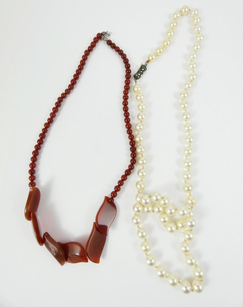 5 BEADED NECKLACES