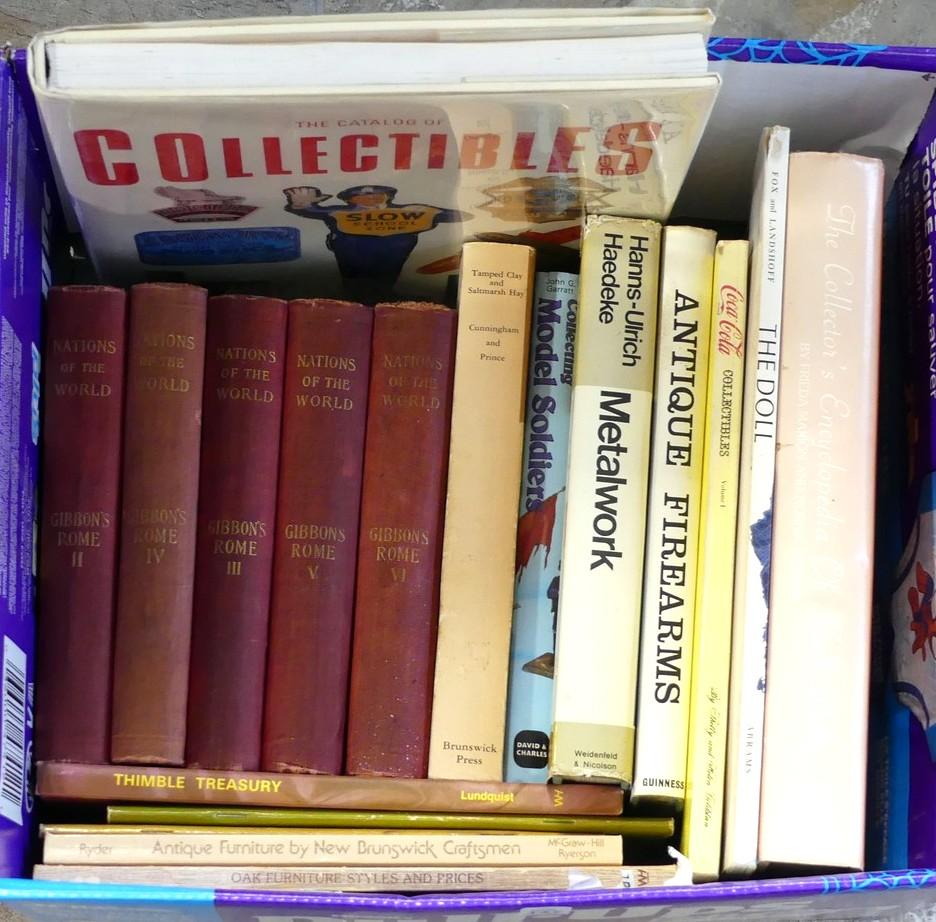 BOX LOT OF COLLECTING BOOKS, ETC.