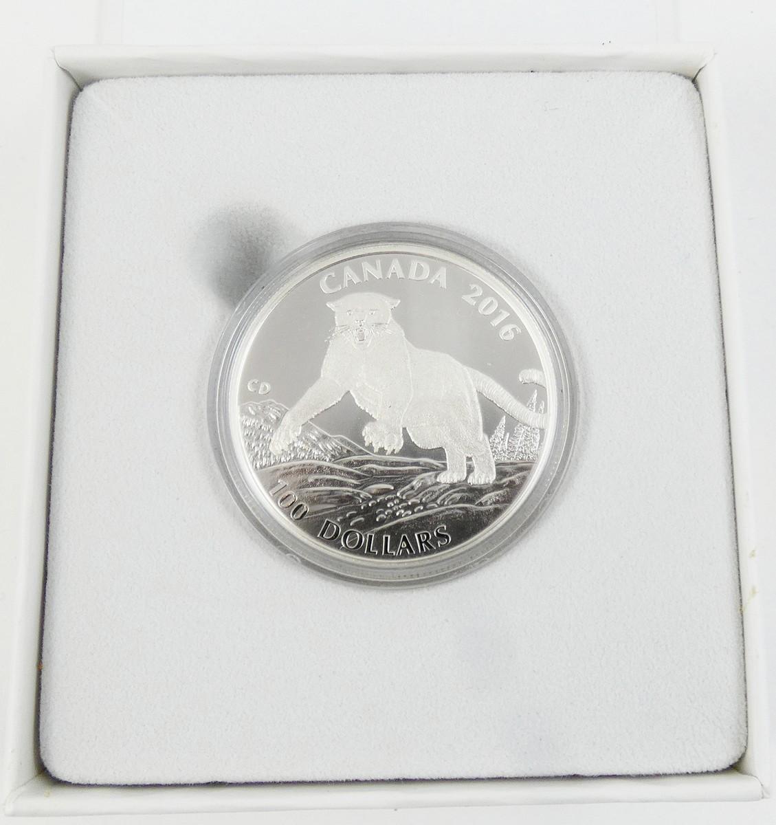 CANADIAN $100 SILVER COIN - no tax