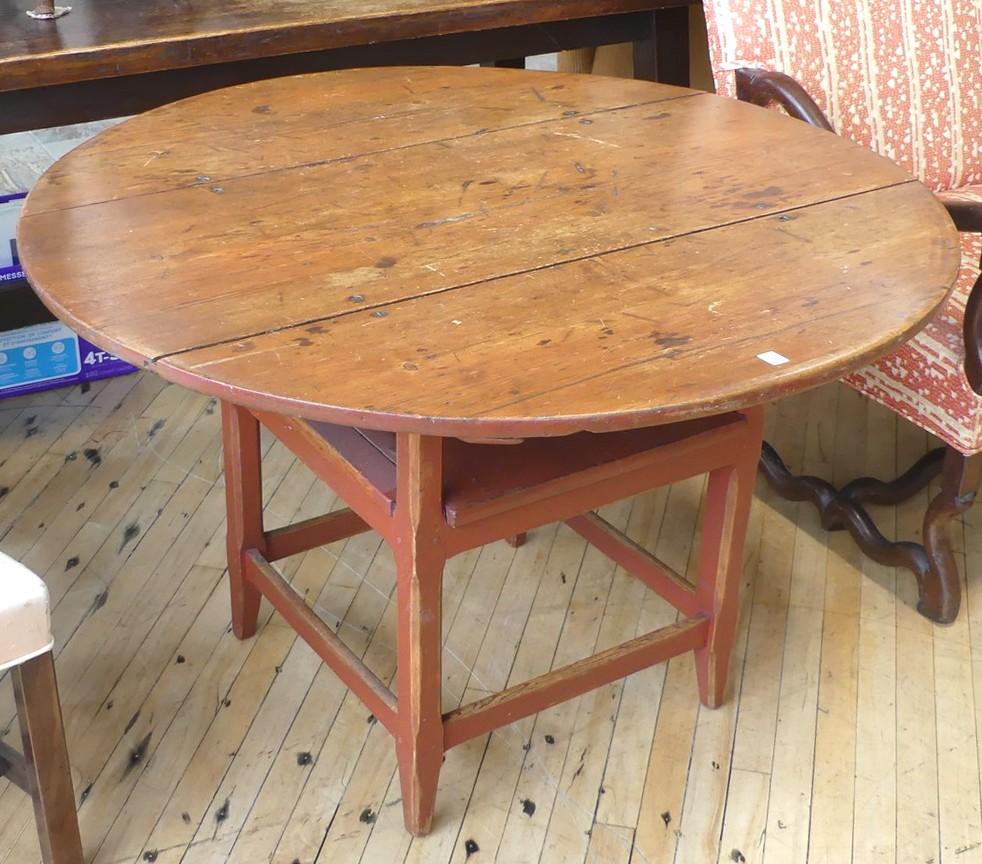 RARE 19TH CENTURY KITCHEN TABLE/CHAIR