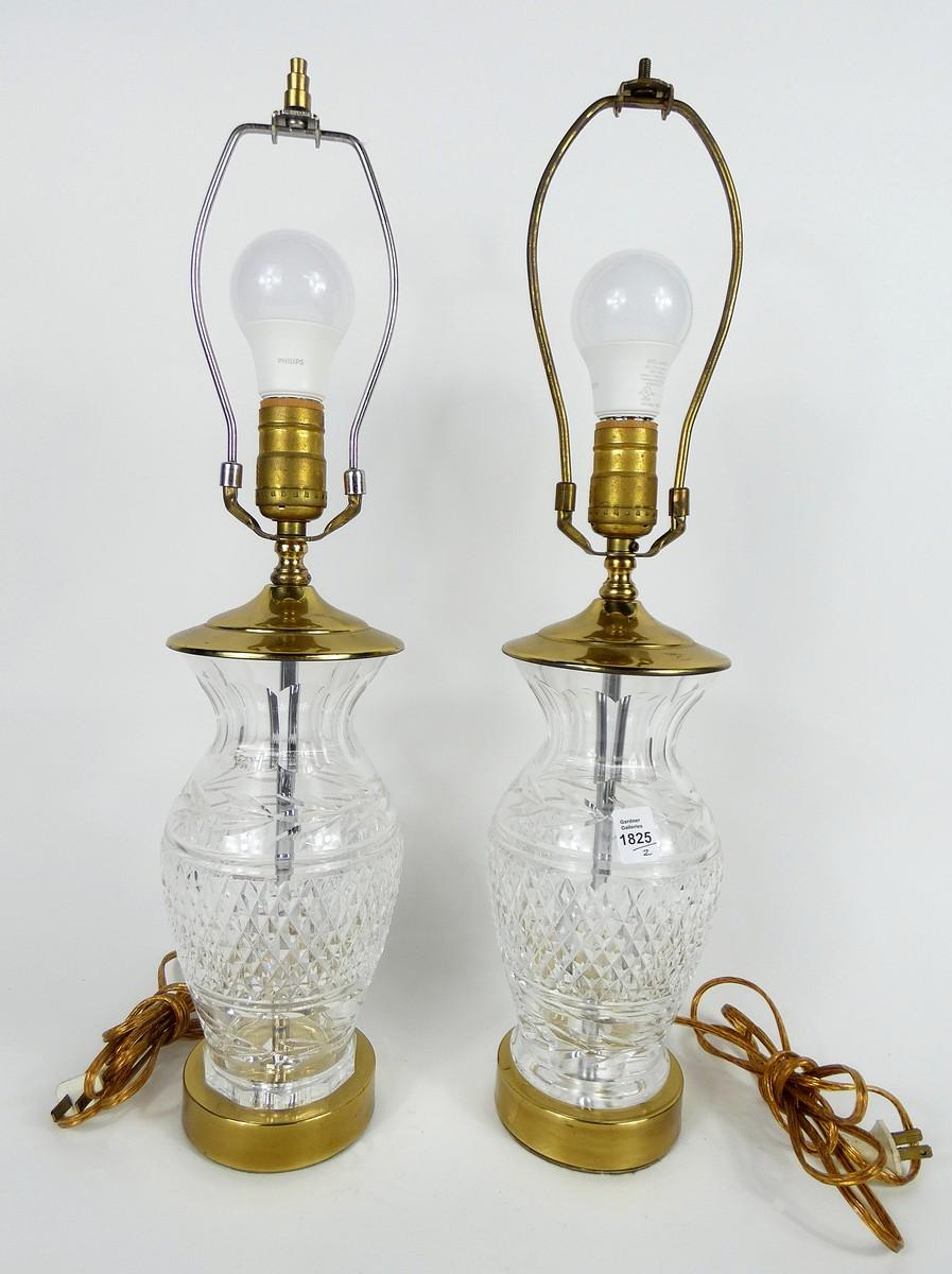 PAIR WATERFORD CRYSTAL TABLE LAMPS | DECORATIVE ARTS, FINE CHINA, BOOKS ...