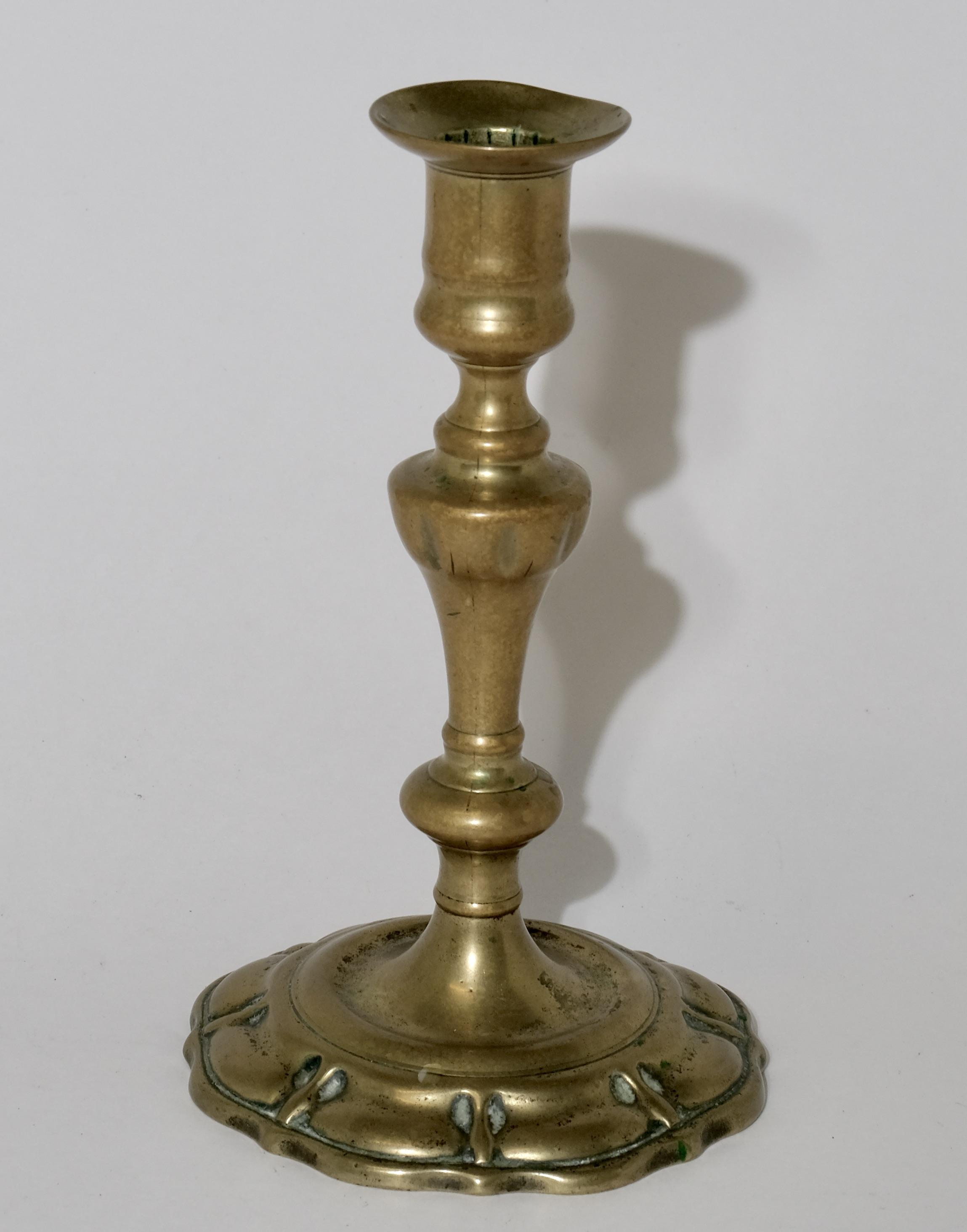 Queen Anne Candlestick | Old Town Hall Auction: Brass, Copper, Tobacco 