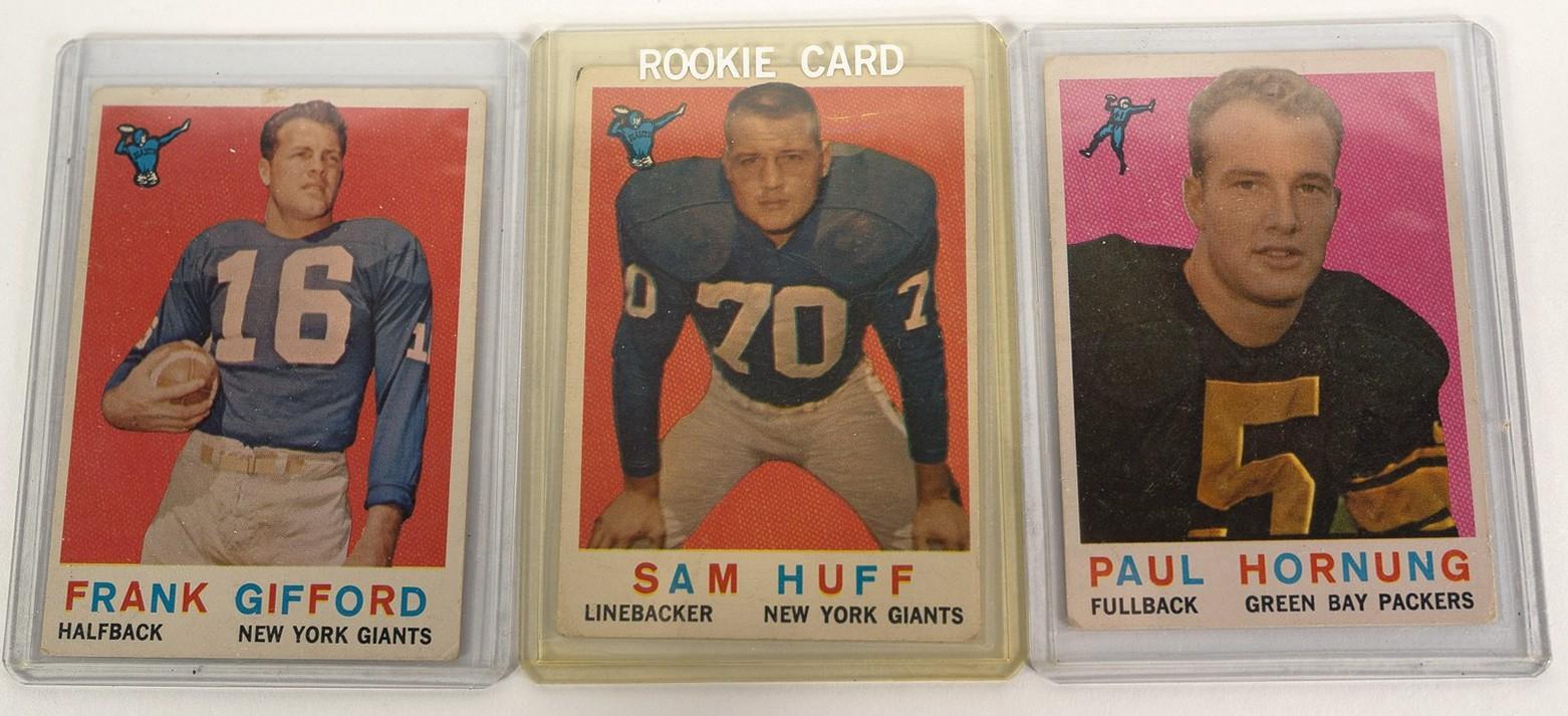 3 1959 TOPPS FOOTBALL CARDS