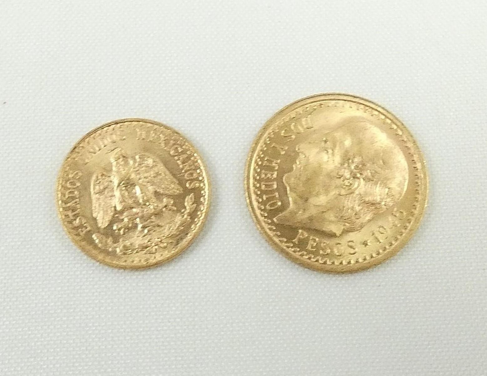 2 MEXICAN GOLD COINS