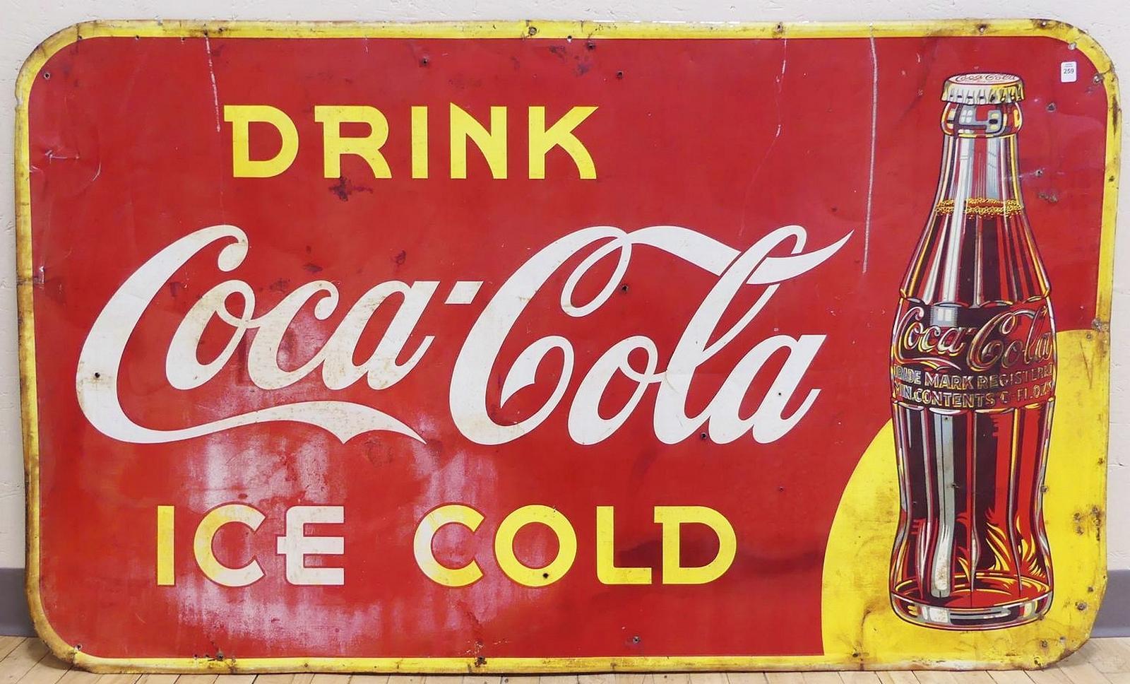 LARGE COCA-COLA SIGN | THE ULTIMATE COLLECTOR AUCTION | Online Auction ...