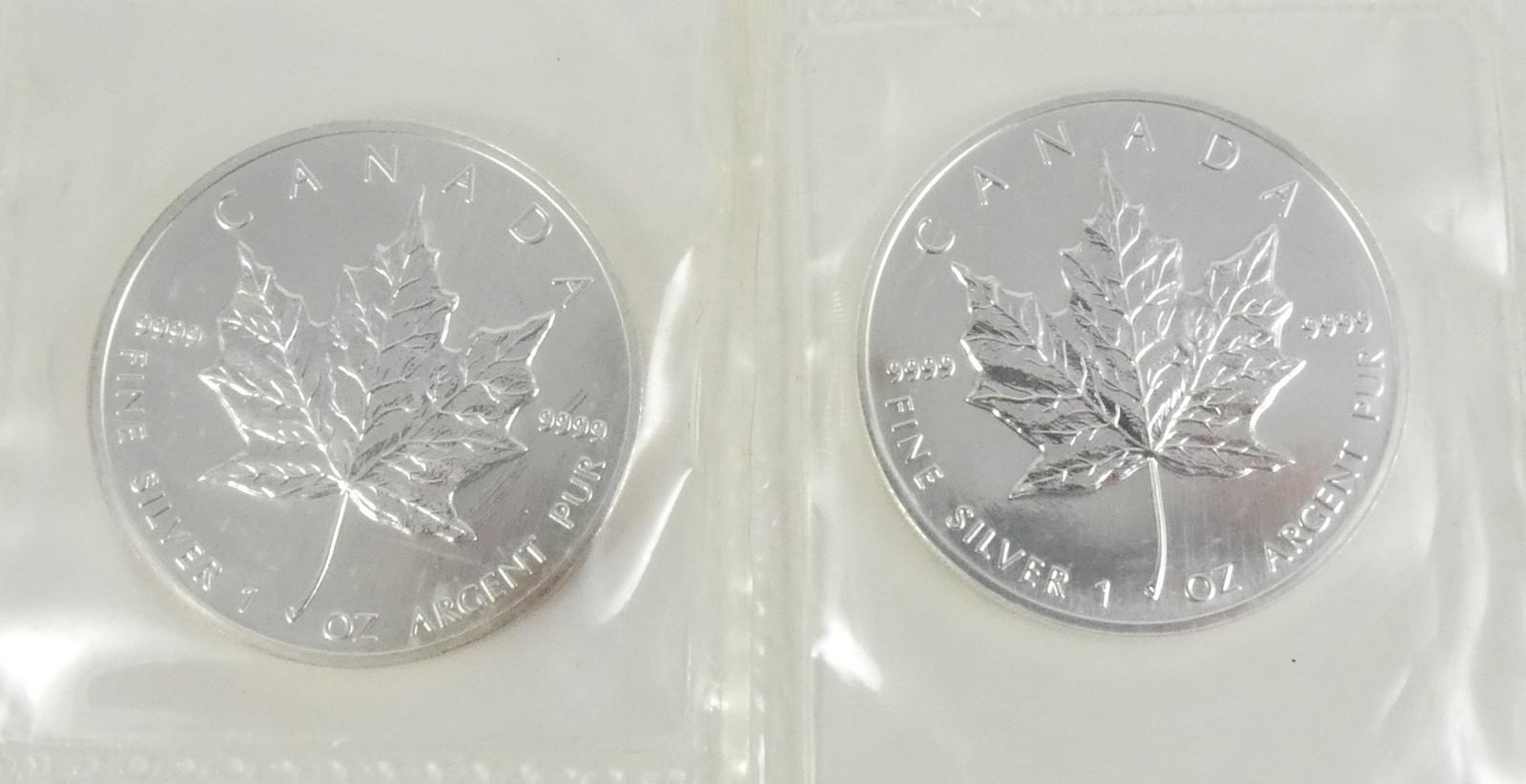 2 CANADIAN "MAPLE LEAF" COINS