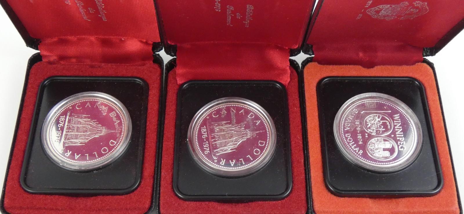 3 CANADIAN SILVER DOLLARS