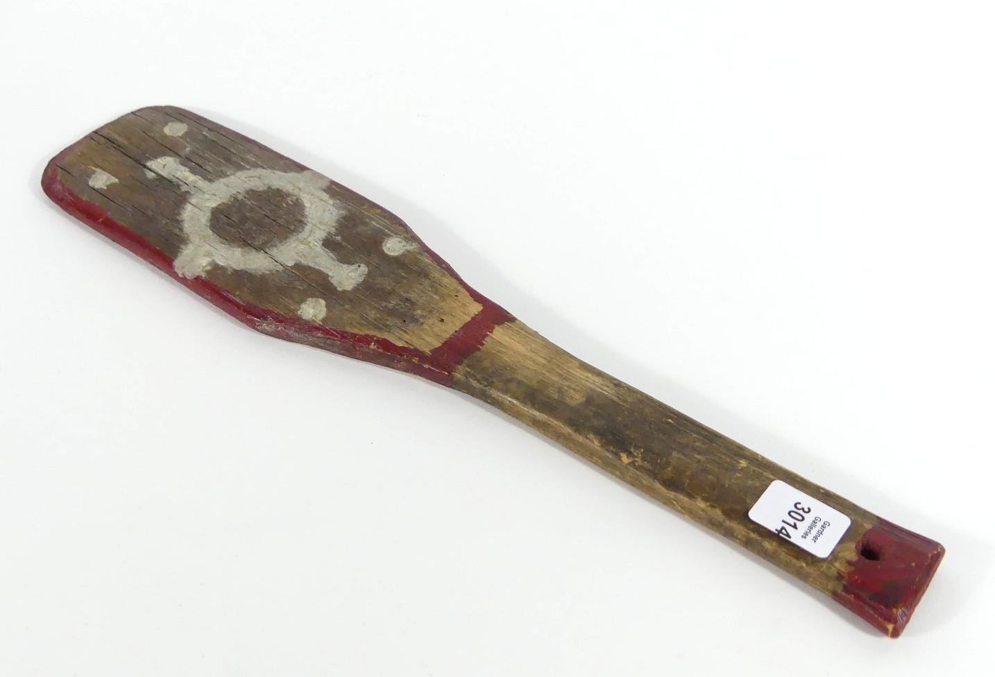 SMALL NATIVE PADDLE WITH FOUR DIRECTIONS PAINTED DESIGN