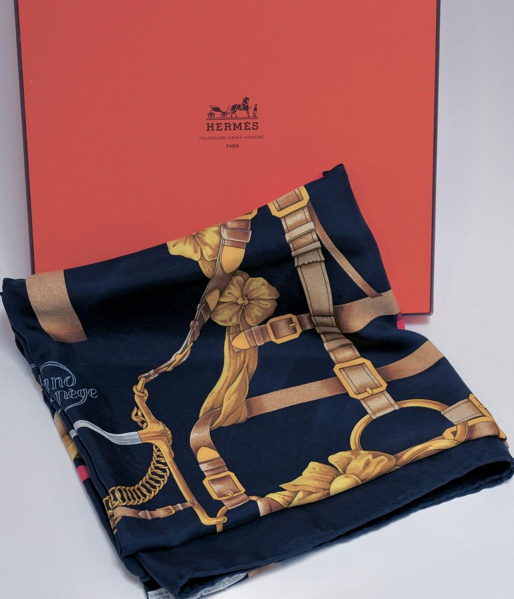 HERMES SCARF | OLD TOWN HALL AUCTION: LUXURY ITEMS, ARTWORK, STERLING ...