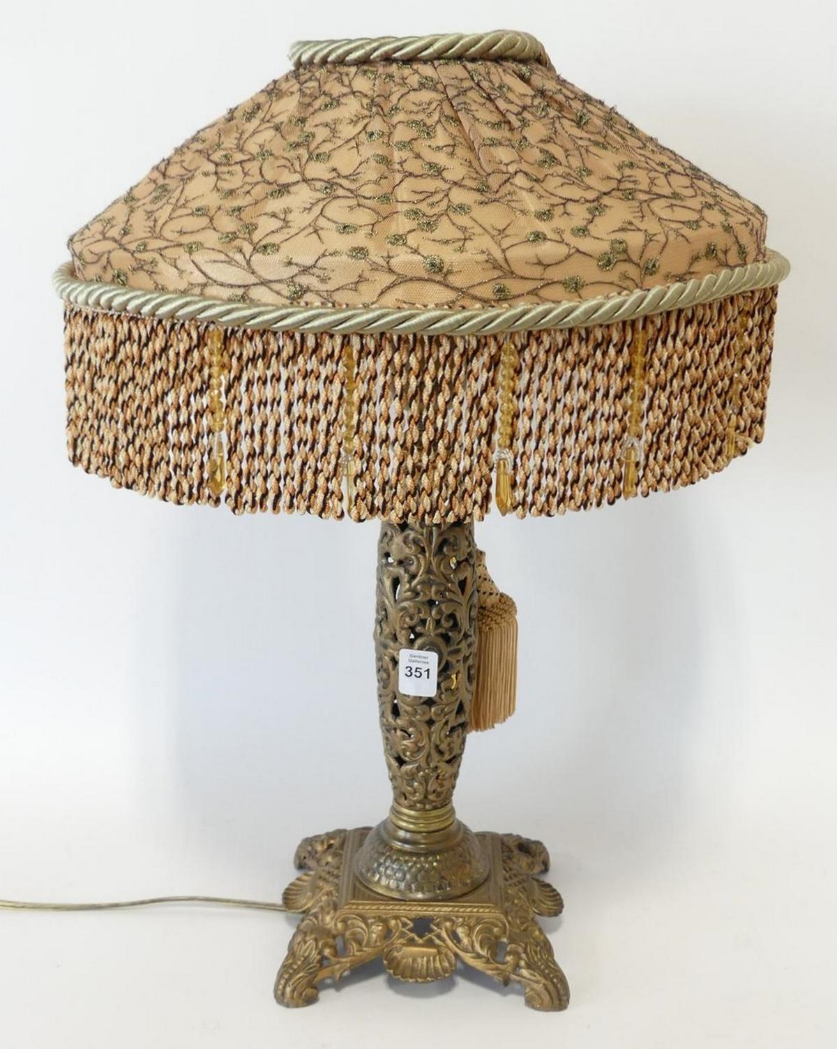 VINTAGE METAL TABLE LAMP | FINE FURNISHINGS & SMALLS | Online Auction ...