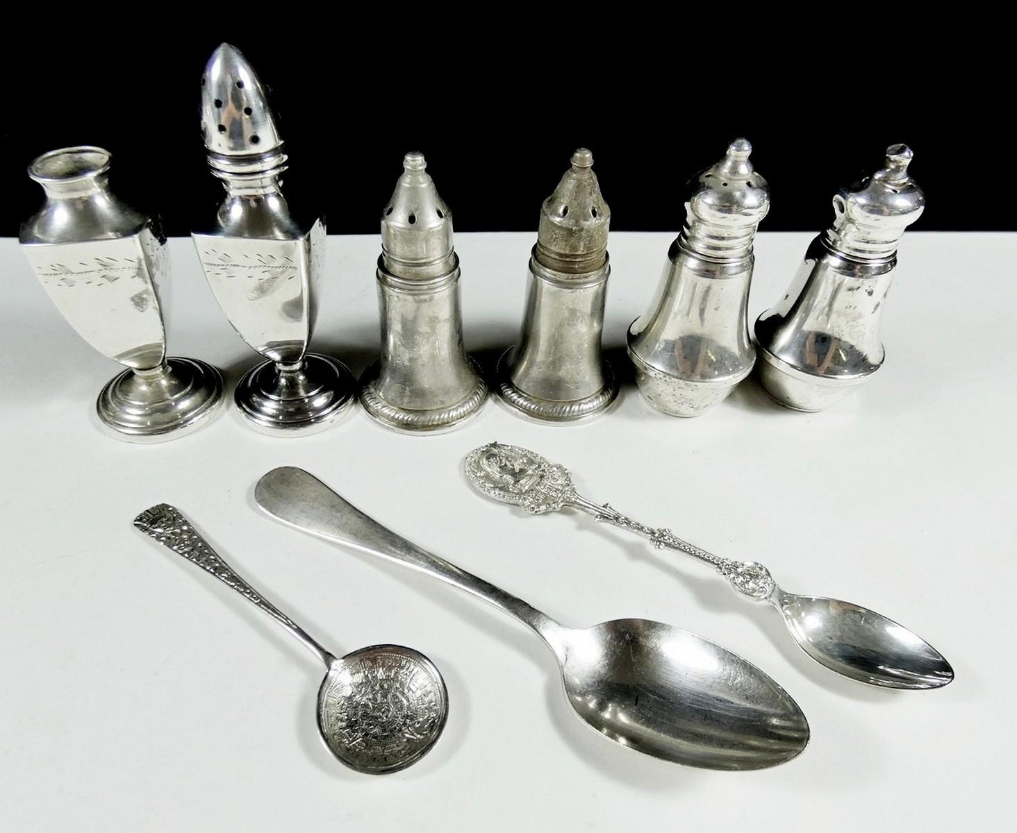 SHAKERS, SPOONS | STERLING SILVER & PLATE | Online Auction | Gardner ...