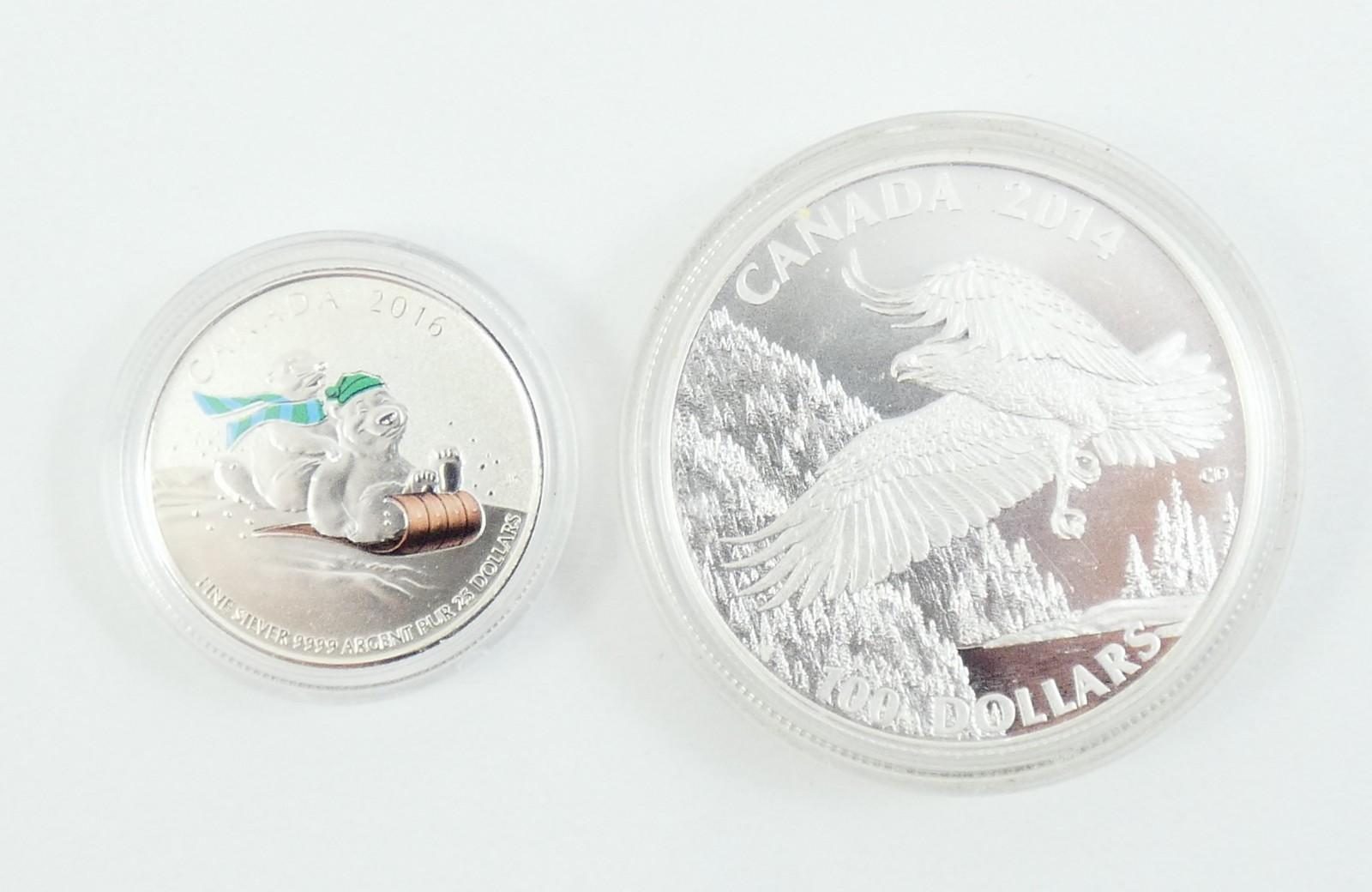2 CANADIAN SILVER COINS- no tax