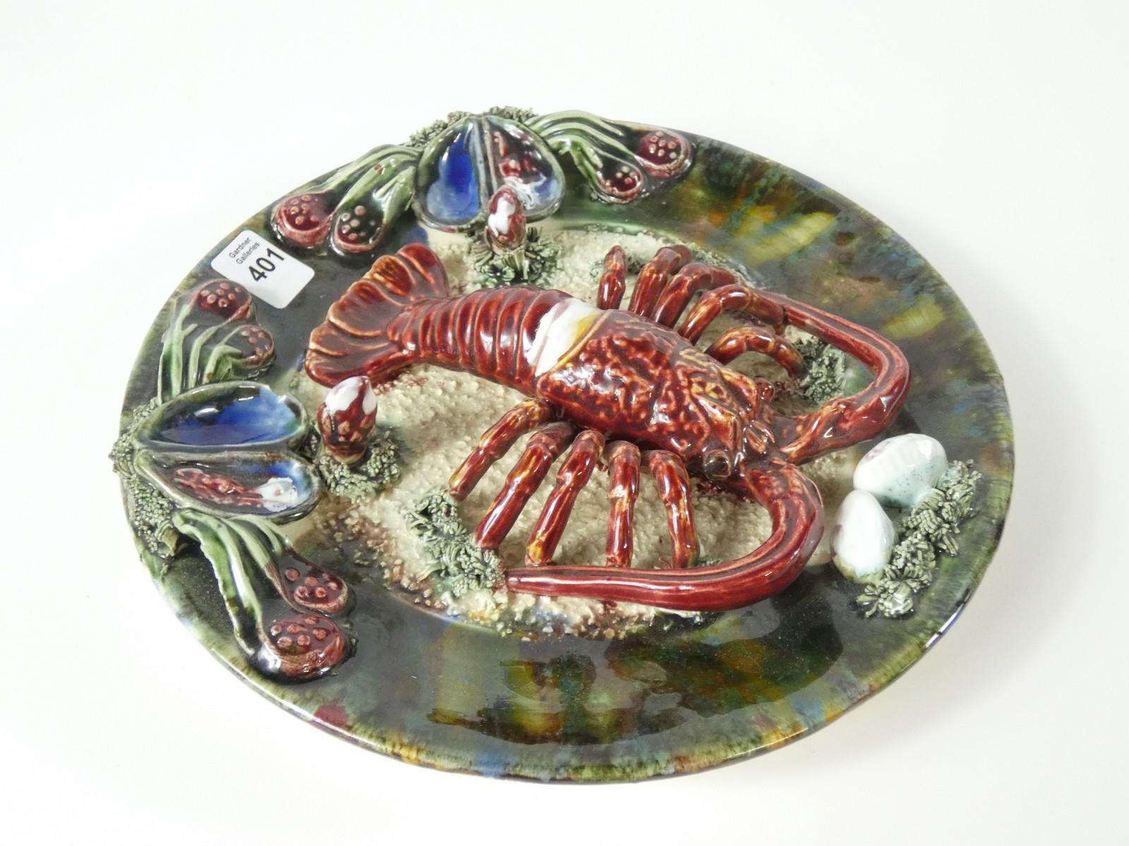 MAJOLICA LOBSTER PLATE | ESTATE SMALLS, FIGURINES & FINE CHINA | Online ...