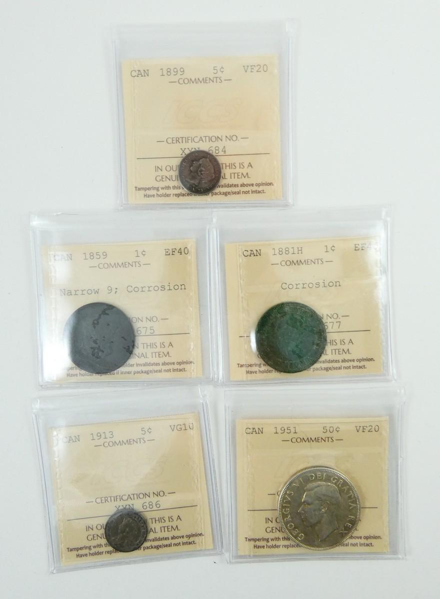 GRADED CANADIAN COINS