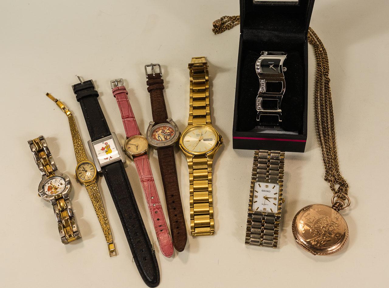 NINE WATCHES | ART GLASS, FIGURINES, JEWELLERY & MORE | Online Auction ...