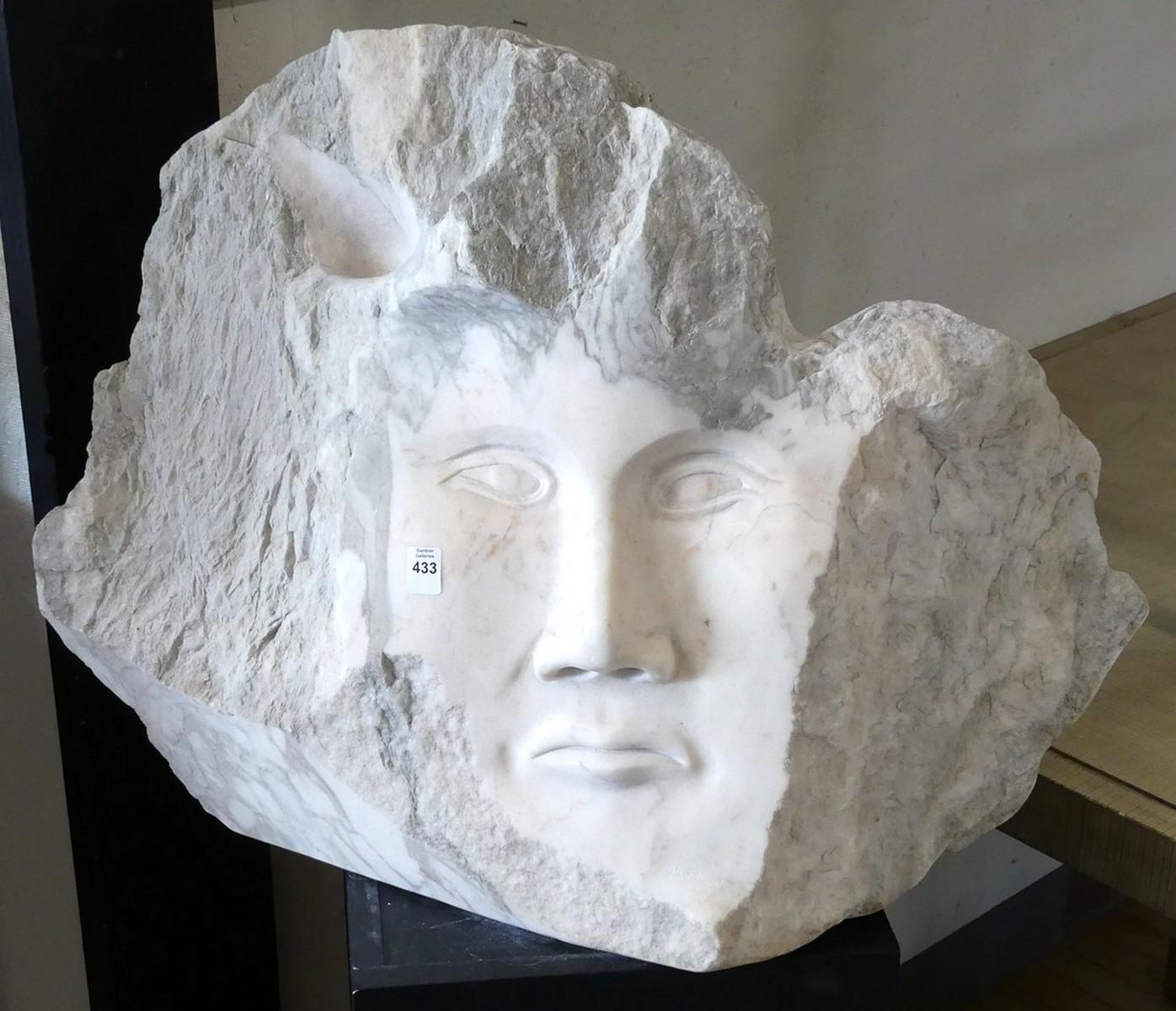 LARGE MARBLE BUST