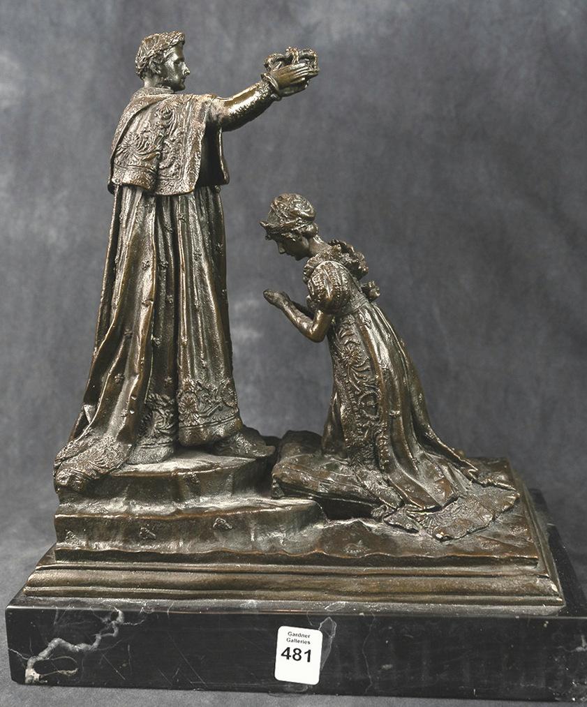 CROWNING OF NAPOLEON AND JOSEPHINE BRONZE SCULPTURE DECORATIVE ARTS   481 1 12 