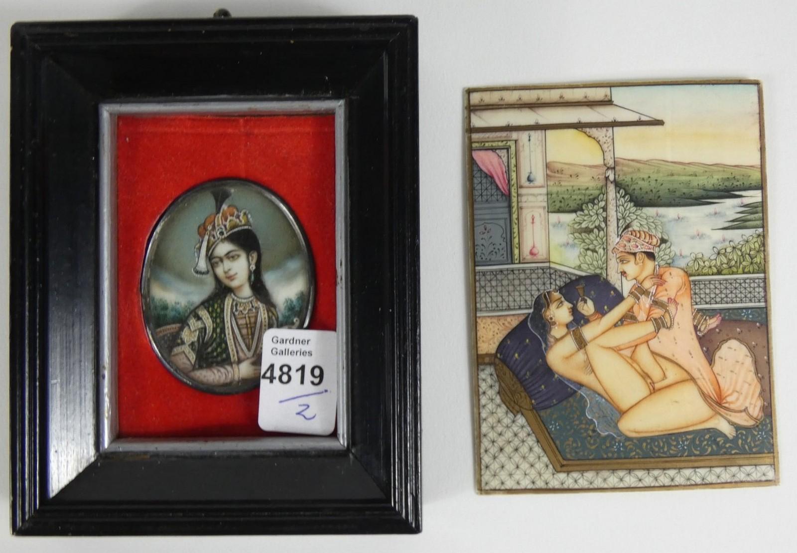 TWO MINIATURE PAINTINGS