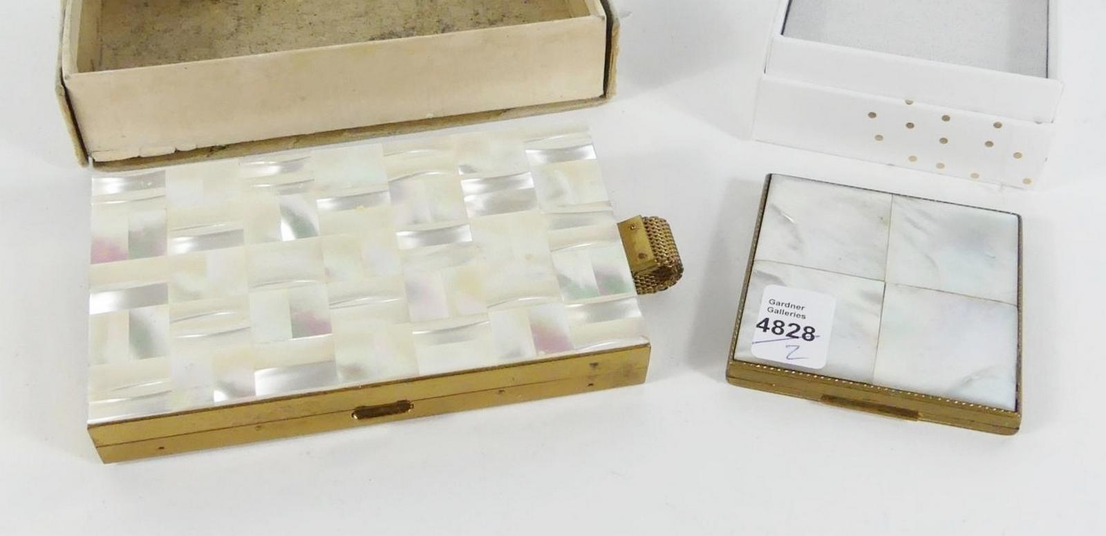 TWO MOTHER-OF-PEARL CASES