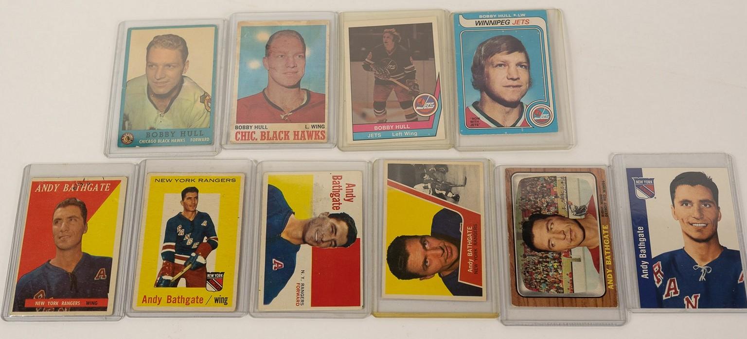 BOBBY HULL AND ANDY BATHGATE CARDS