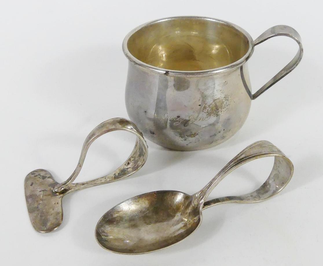 THREE STERLING "BABY" ITEMS