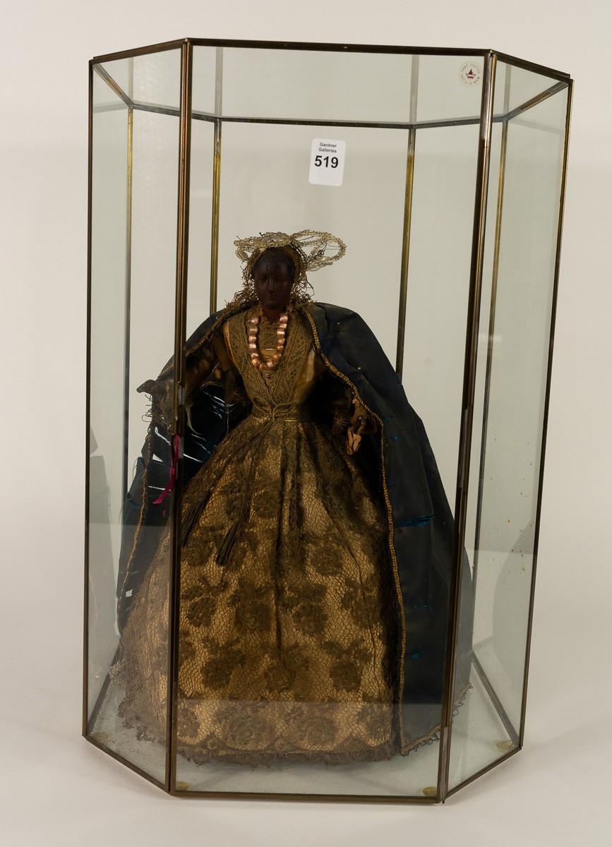 18TH CENTURY WAX DOLL WITH CASE