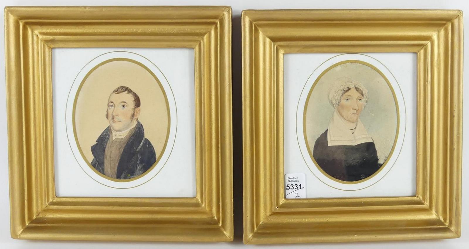 PAIR ANTIQUE CANADIAN PORTRAITS | COLLECTOR AUCTION | Online Auction ...