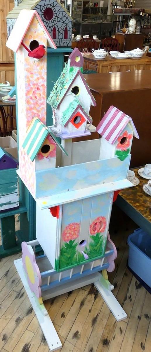 TWO LARGE BIRDHOUSES