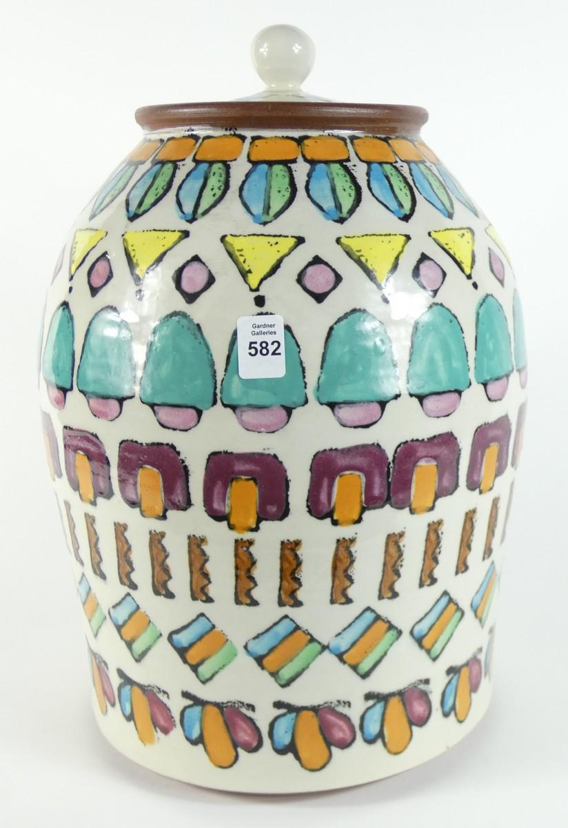 TOM PHINNEY ART POTTERY JAR | ART GLASS, POTTERY, FIGURINES, SILVER ...