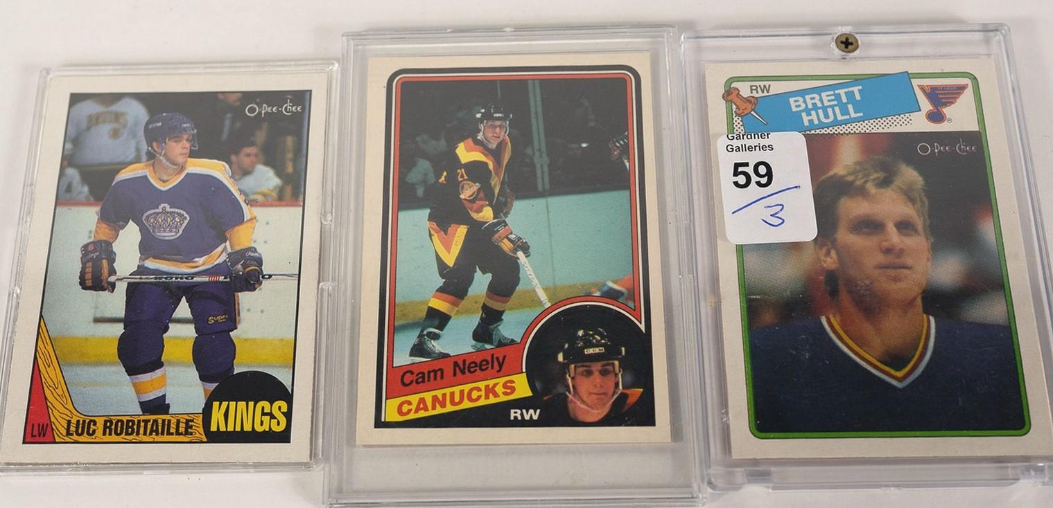 HULL, ROBITAILLE AND NEELY ROOKIE CARDS