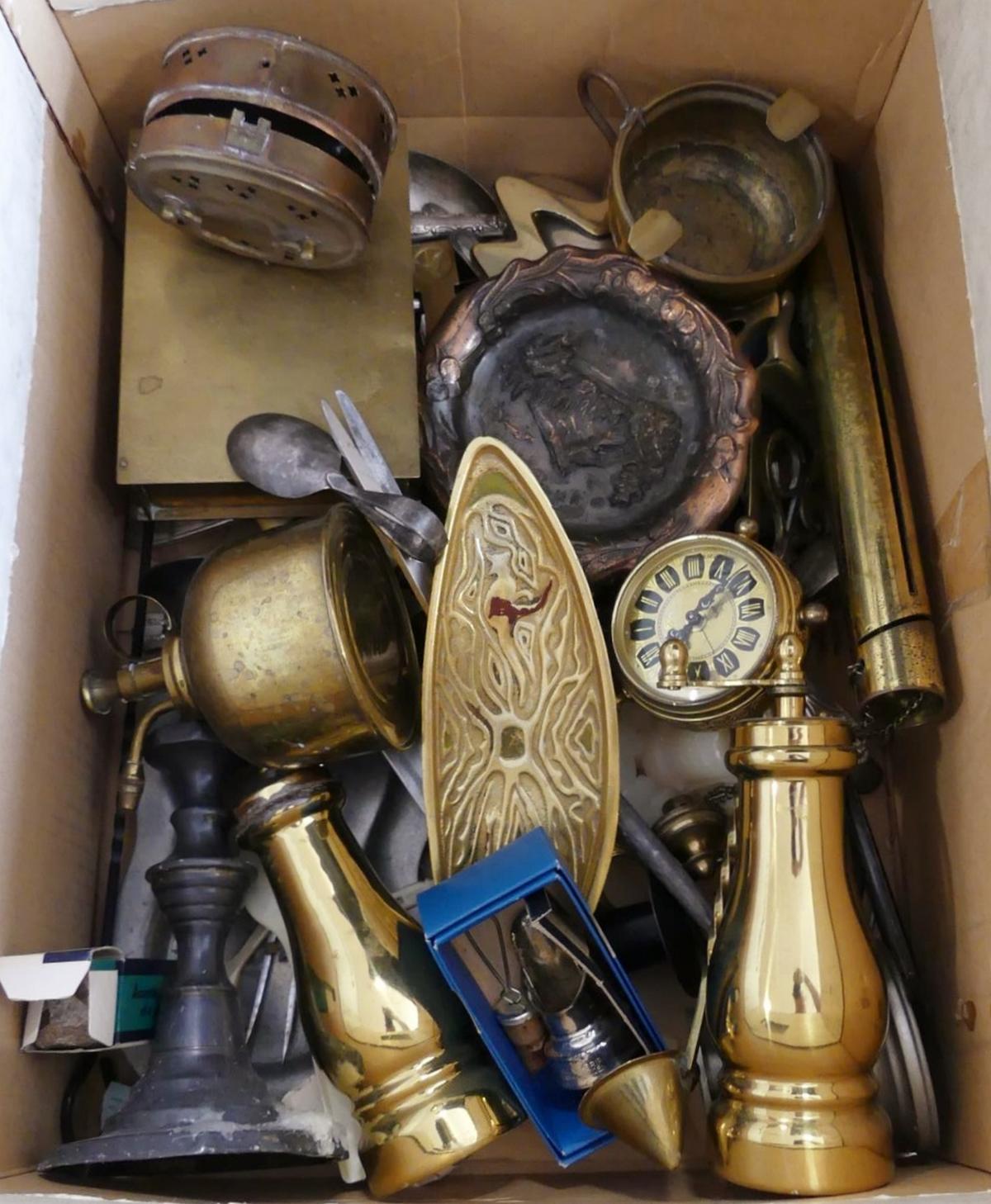 BOX LOT OF CUTLERY AND COLLECTIBLES