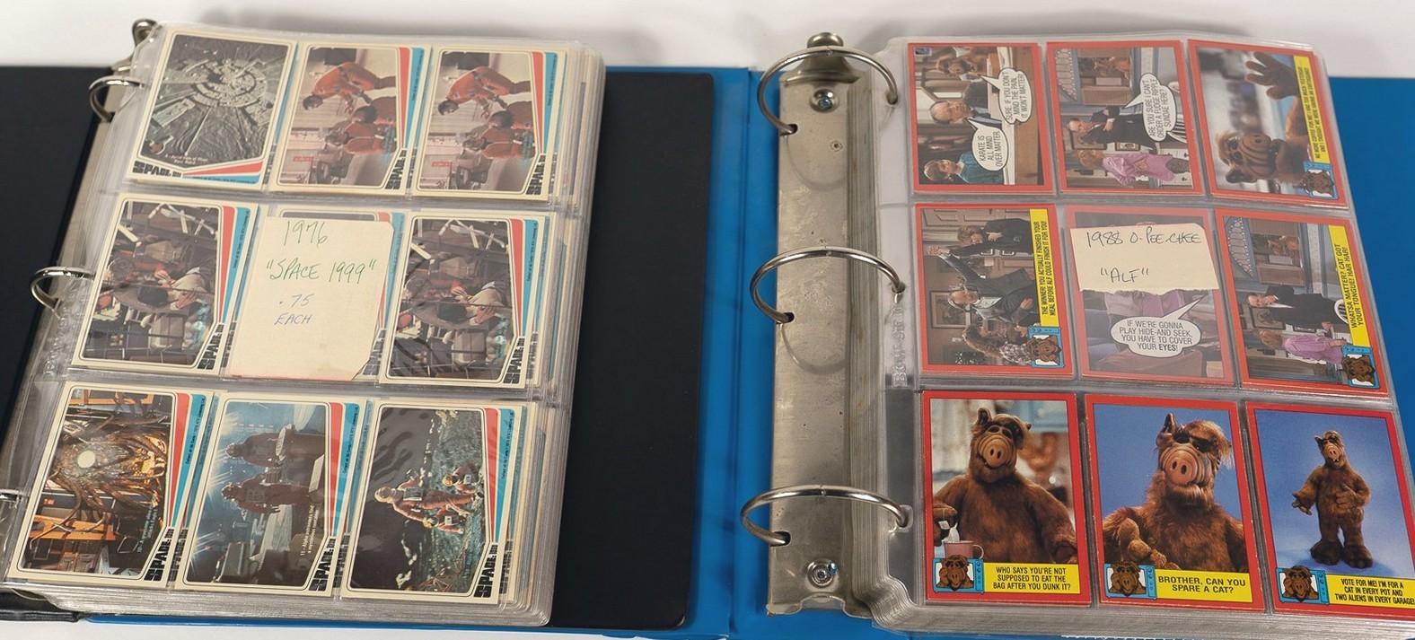 2 BINDERS OF "TV SHOW/MOVIE" CARDS AND STICKERS