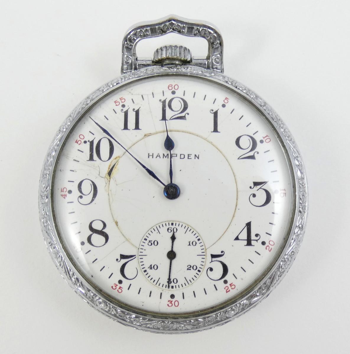 HAMPDEN POCKET WATCH VALUABLE JEWELS WATCHES Online Auction