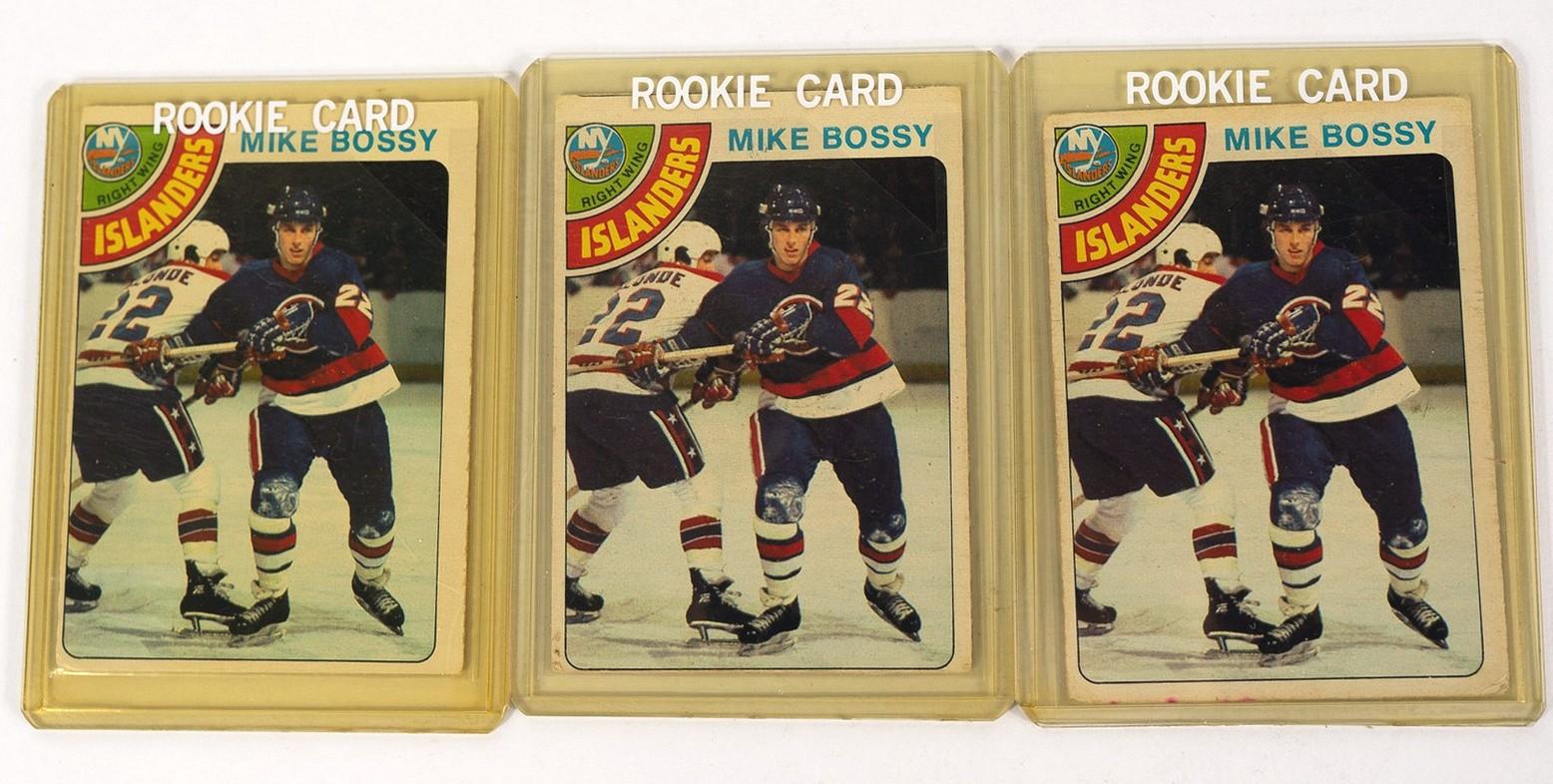 3 MIKE BOSSY ROOKIE CARDS