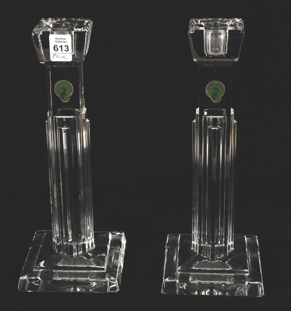 PAIR OF WATERFORD CANDLESTICKS