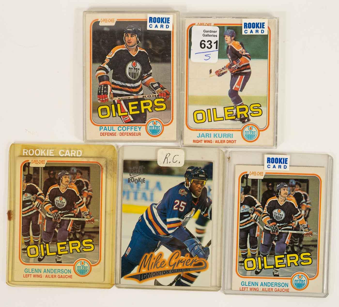 5 EDMONTON OILERS ROOKIE CARDS | SPORTS CARDS & COLLECTIBLES | Online ...