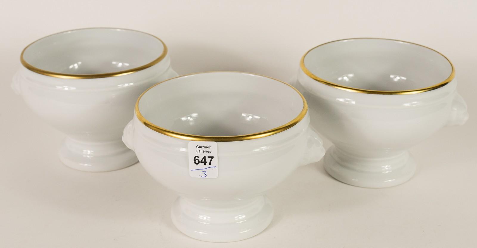 THREE FRENCH PORCELAIN BOWLS