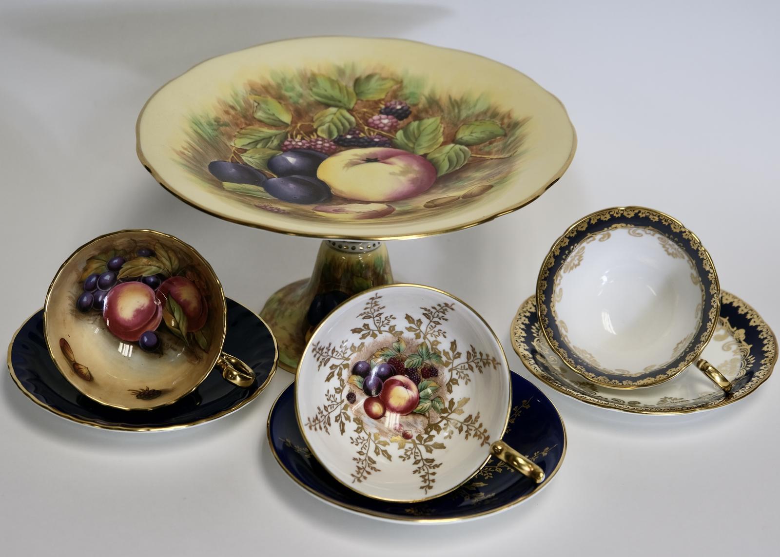 AYNSLEY CUPS AND SAUCERS