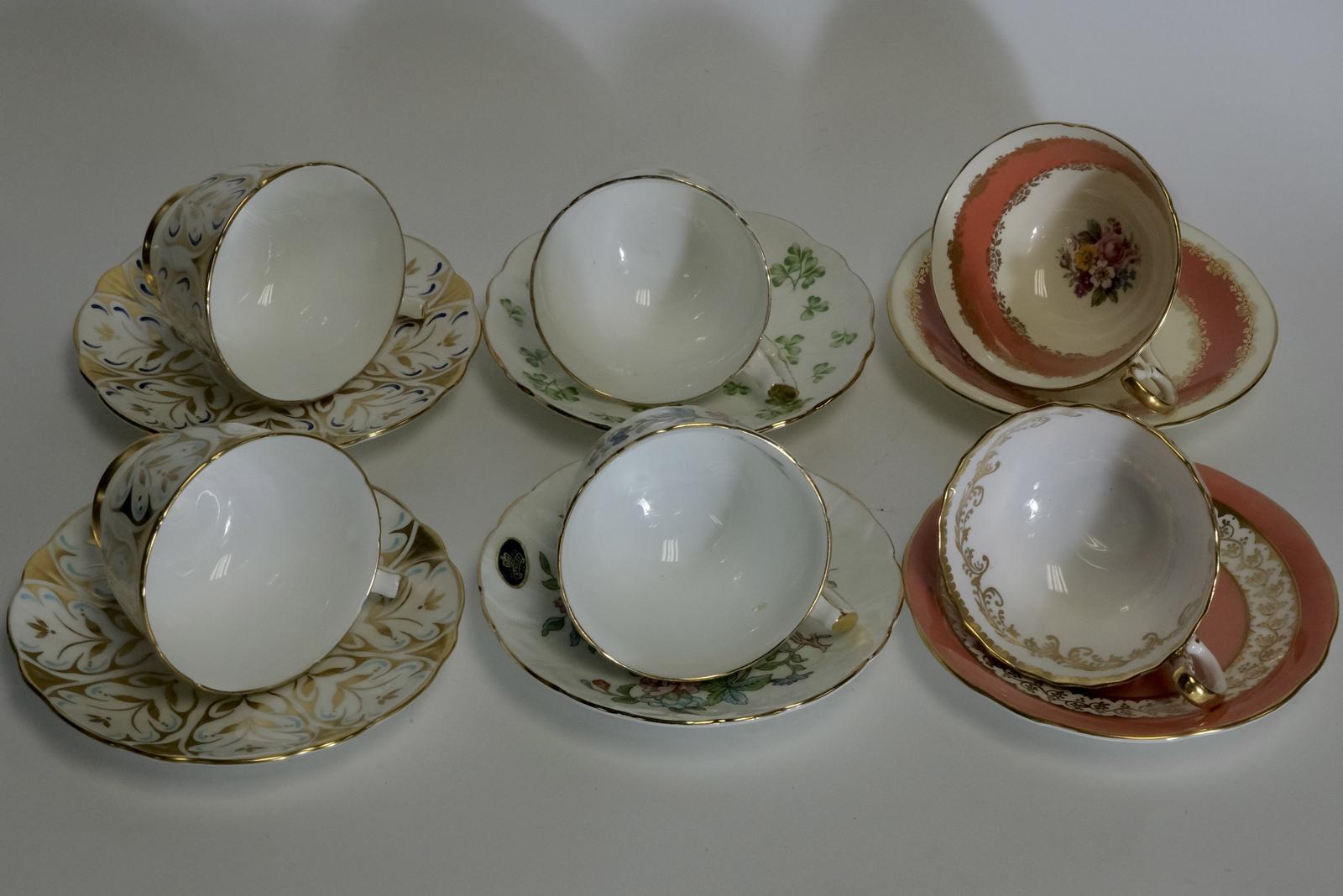 AYNSLEY CUPS AND SAUCERS