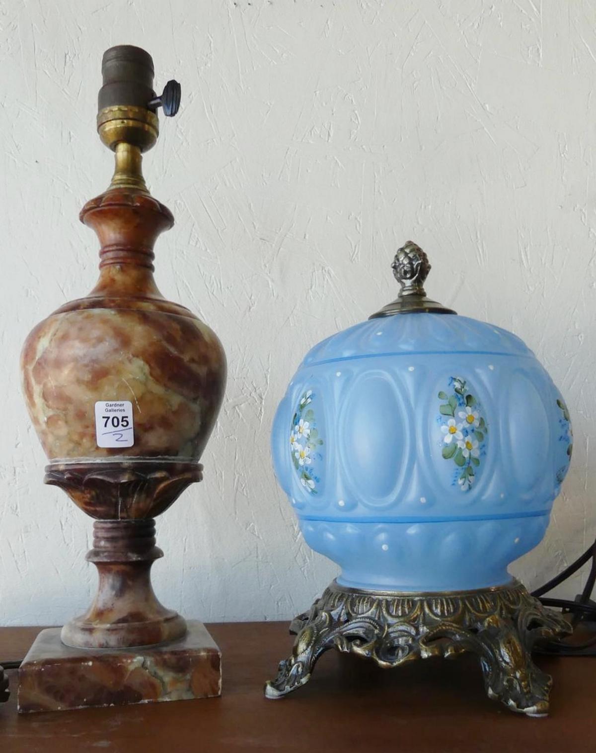 TWO VINTAGE LAMPS