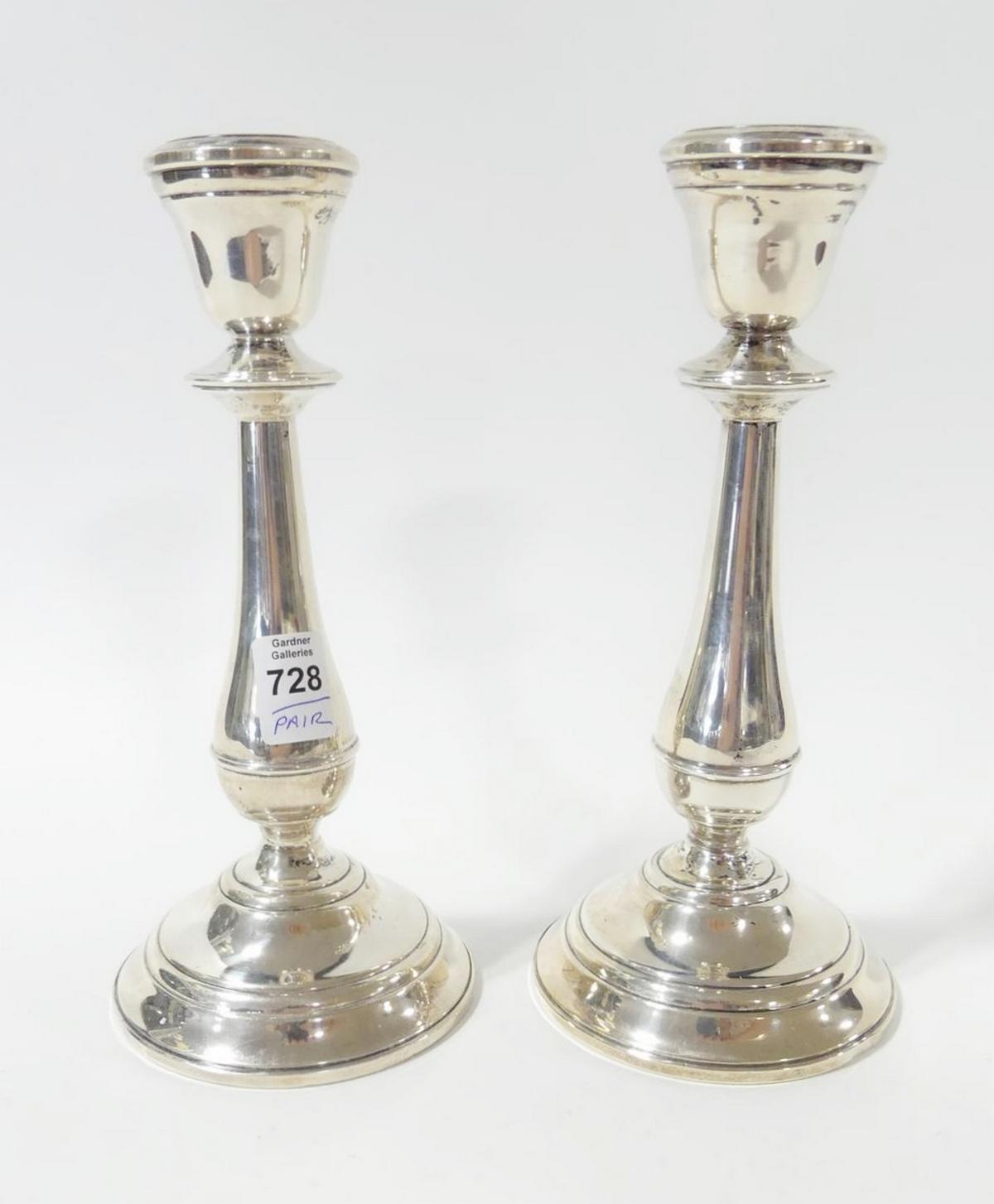 PAIR OF STERLING CANDLESTICKS