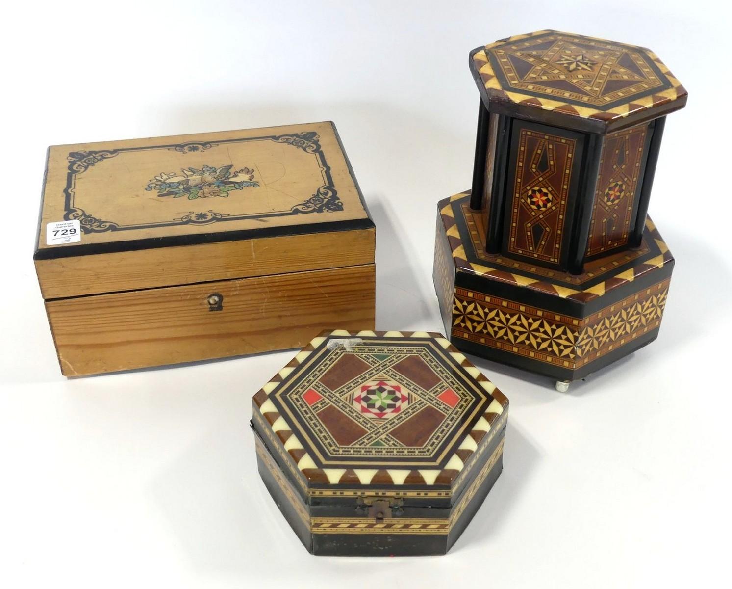 THREE WOODEN BOXES