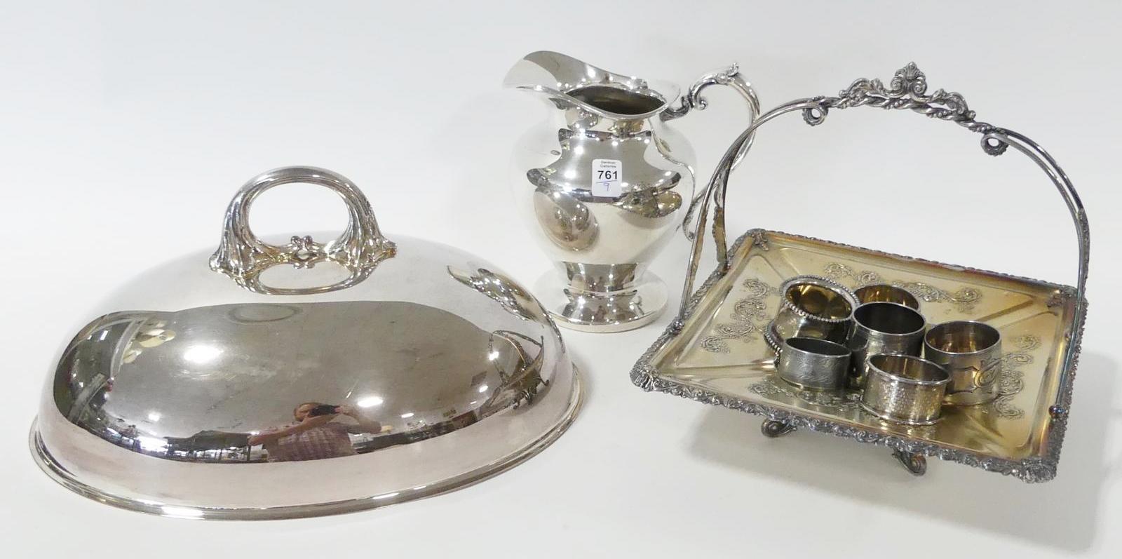 NINE PIECES OF SILVERPLATE