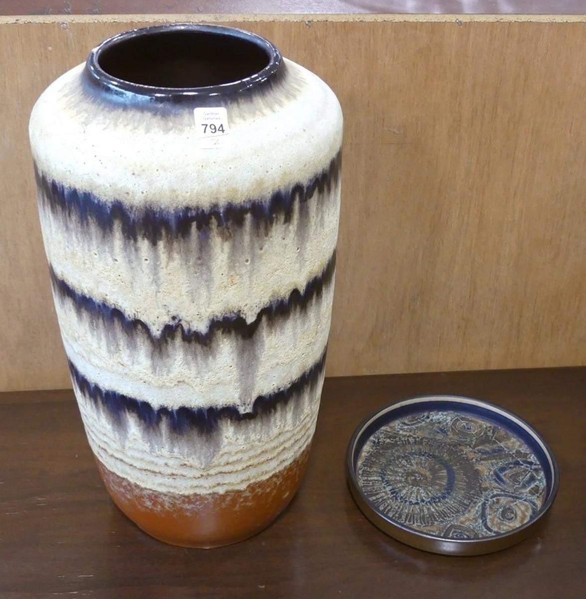 POTTERY VASE AND BOWL