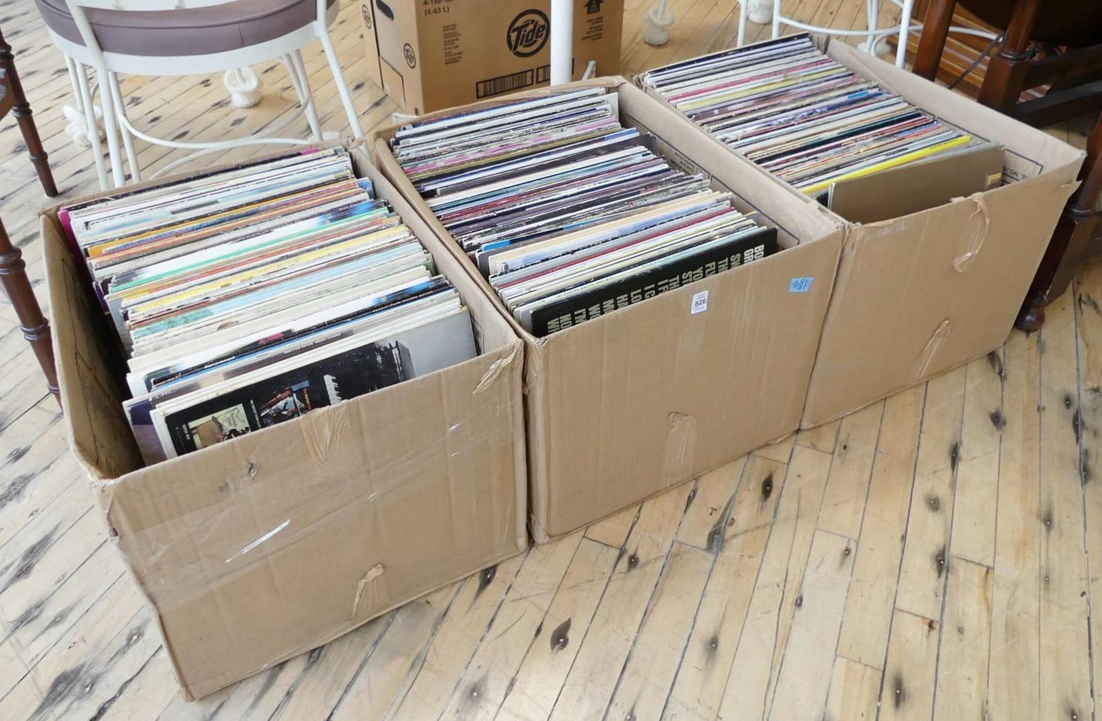 THREE BOXES OF RECORDS