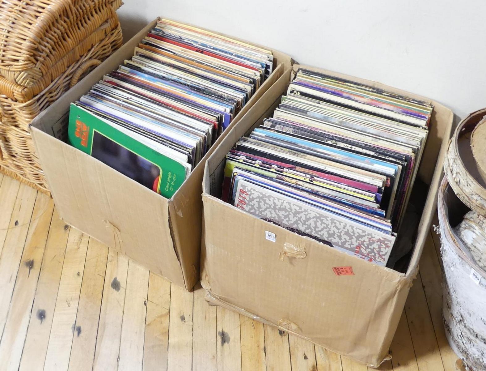 TWO BOXES OF RECORDS