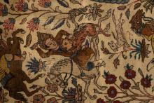 ANTIQUE PERSIAN HUNTING CARPET