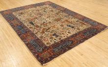 ANTIQUE PERSIAN HUNTING CARPET