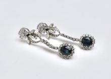 DIAMOND AND SAPPHIRE EARRINGS
