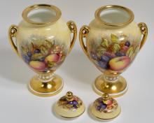 PAIR OF AYNSLEY VASES